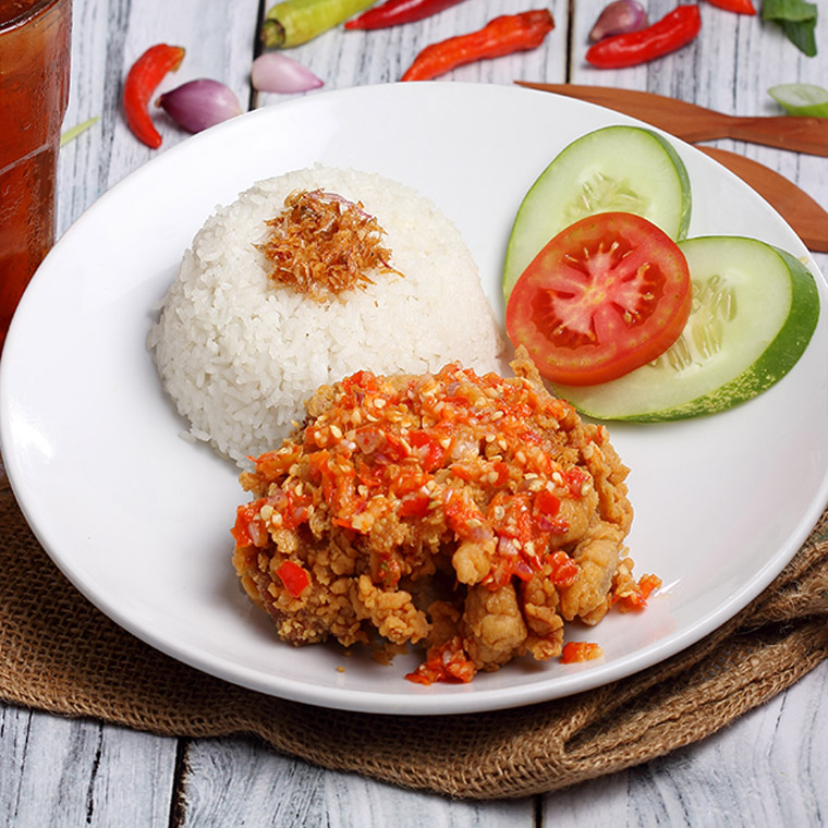nasi ayam geprek
