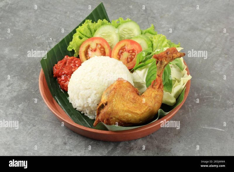 nasi pecel ayam